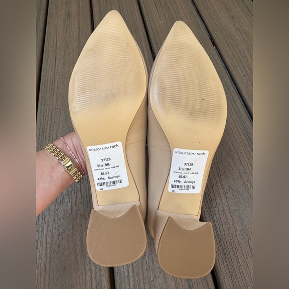 Marc Fisher Tan Pointed-Toe Heels with Block Heel - Picture 8 of 8